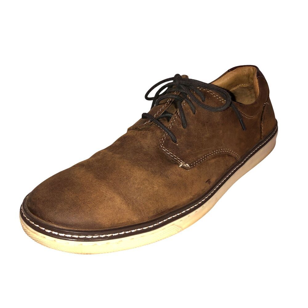 Johnston and Murphy Mens Size 13 M Brown Tan Sheepskin McGuffey Plain Toe Shoes